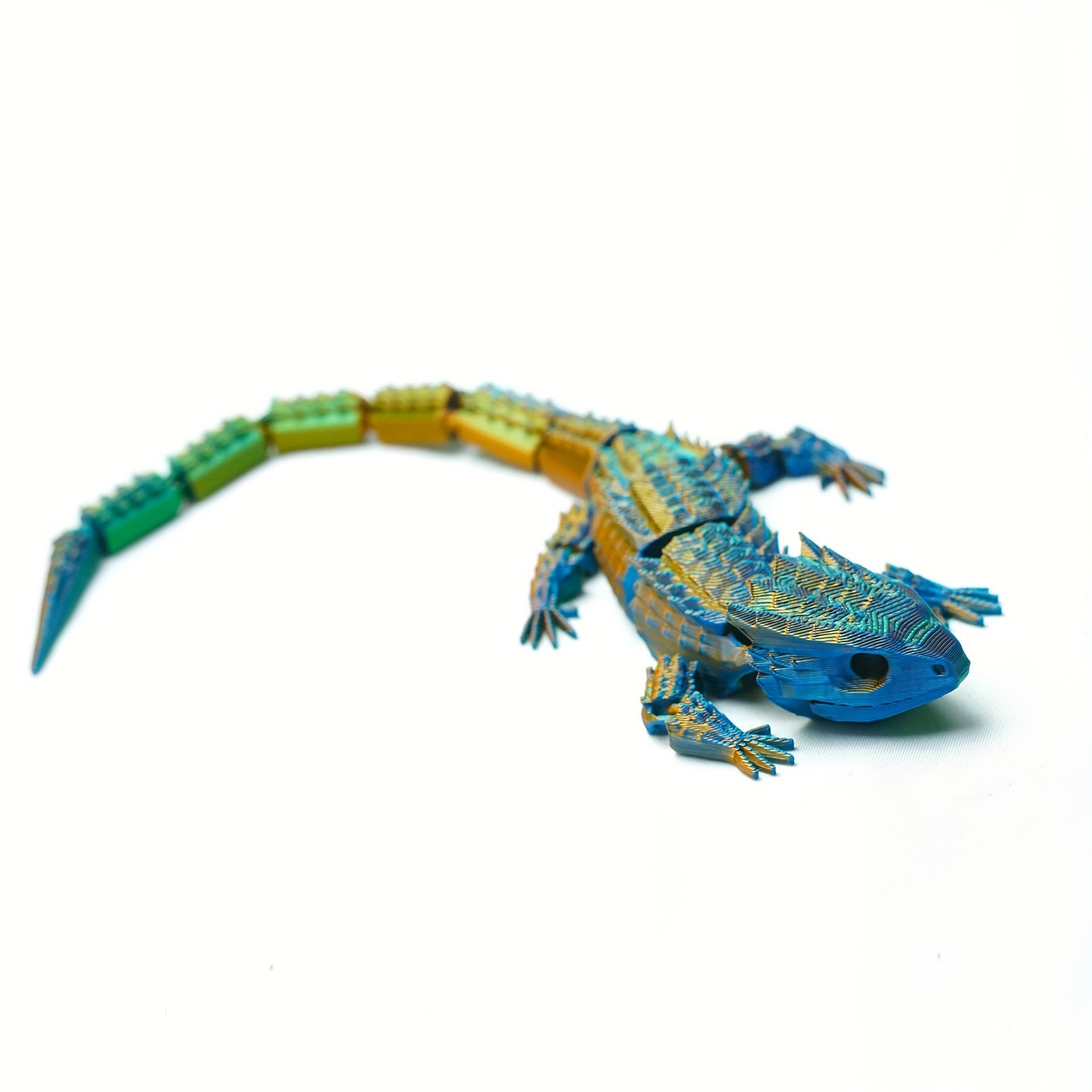 Muñeco de lagarto coleccionable con temática de fantasía impreso en 3D: articulaciones móviles, plástico duradero, sin electricidad; figura de animal articulada para decoración de fiestas y regalo creativo