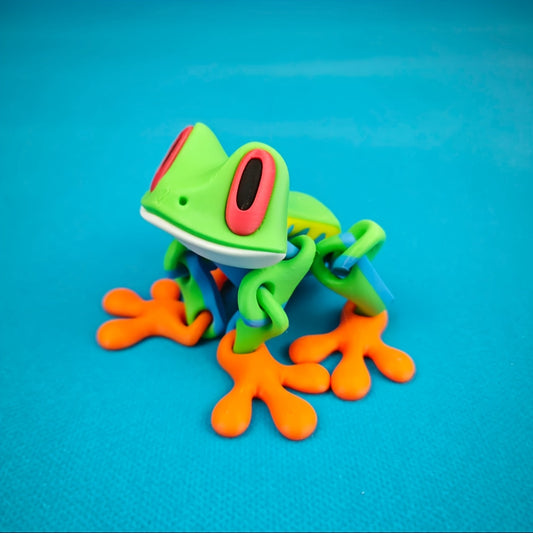 Vintage Style Red-Eyed Tree Frog 1pc - 3D Printed Plastic Decorative Magnet - Ideal Gift for Family and Animal Lovers, Holiday Present, No Electricity Needed